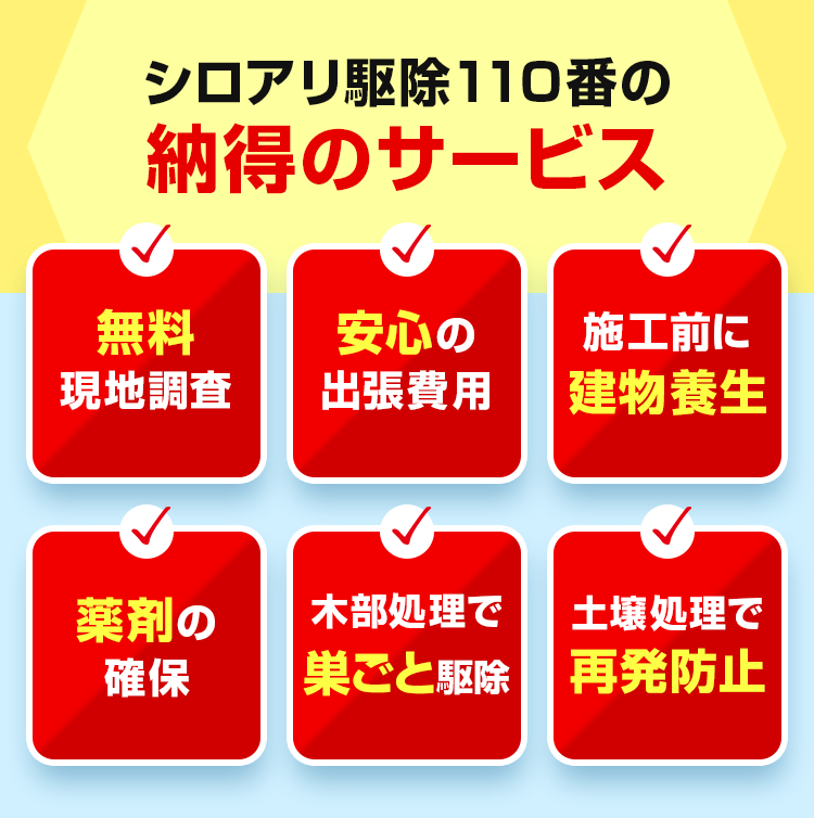 シロアリ駆除110番の納得のサービス